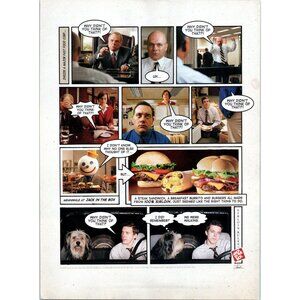 2008 Jack in the Box Fast Food Restaurant Vintage Print Ad Comic Strip Wall Art